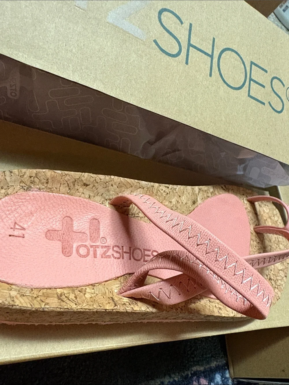 New OTZ Diana cork toe loop sandals women’s